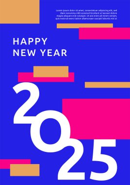 Mavi Pembe ve Turuncu Soyut Teknoloji Kapağı 2025 Poster Tasarımı Arkaplan