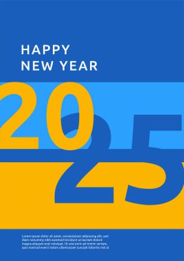 Mavi ve Turuncu Soyut Teknoloji Kapağı 2025 Poster Tasarımı Arkaplan