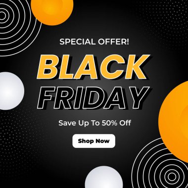 Özel Teklif Kara Cuma İndirim Tasarımı. Perakendeciler ve Pazarlamacılar için Mevsimsel İndirimleri Desteklemek için Mükemmel