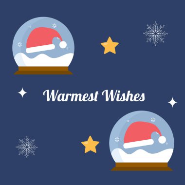 Modern Noel Tasarımlı Noel tebrik kartı