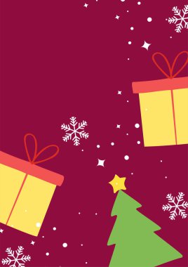 Neşeli Noel Mesajlı Bayram Kartı