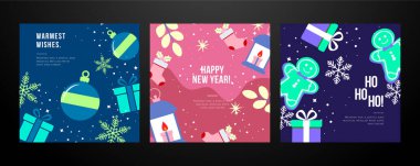 Şenlikli Noel Kartı Süslerle Tasarlandı