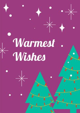 Modern Noel Tasarımlı Noel tebrik kartı