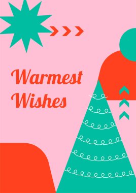 Mesajlı Noel Kartı. Noel sezonu boyunca neşeli ve neşeli anları yaymak için anlaşma