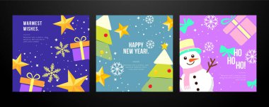 Noel Simgeleriyle Kutlama Kartları