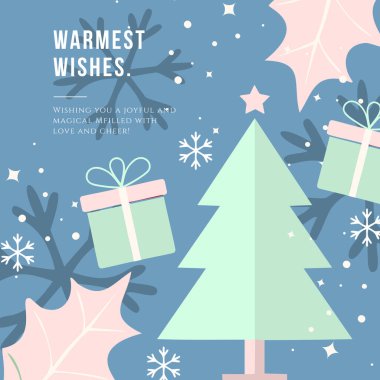 Noel Mesajlı Renkli Soyut Tasarım. Tasarım ve Yaratıcı Projelerde Mutluluk, Pozitiflik ve Kutlama İçin Mükemmel