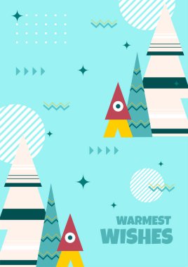 Noel Elemen Dekorasyonlu Noel Kartı