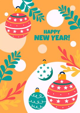 Renkli Noel Ağacı Tasarımı ve Festivalsel Tipografi Sanatı. Kutlama kartları, bayram dekorasyonu ve mevsimlik tasarımlar için mükemmel..