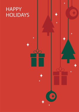 Renkli Noel Ağacı Tasarımı ve Festivalsel Tipografi Sanatı. Kutlama kartları, bayram dekorasyonu ve mevsimlik tasarımlar için mükemmel..