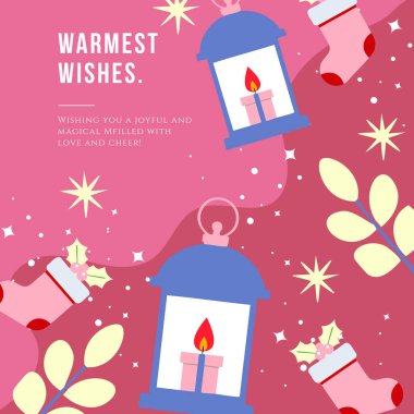 Noel Mesajlı Renkli Soyut Tasarım. Tasarım ve Yaratıcı Projelerde Mutluluk, Pozitiflik ve Kutlama İçin Mükemmel