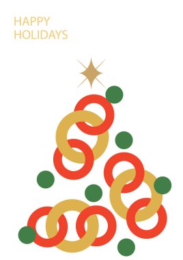 Renkli Chrismast elementiyle Neşeli Kutlama Grafiği. Kutlama ve Kutlama Temaları, Olumlu ve Mutluluk Taşıma İçin İdeal