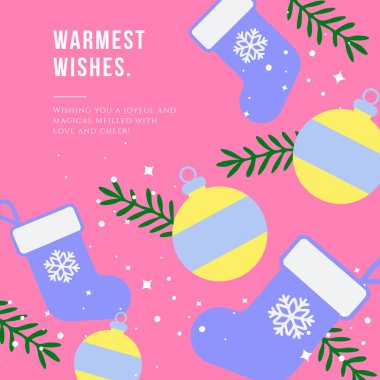 Noel Mesajlı Renkli Soyut Tasarım. Tasarım ve Yaratıcı Projelerde Mutluluk, Pozitiflik ve Kutlama İçin Mükemmel