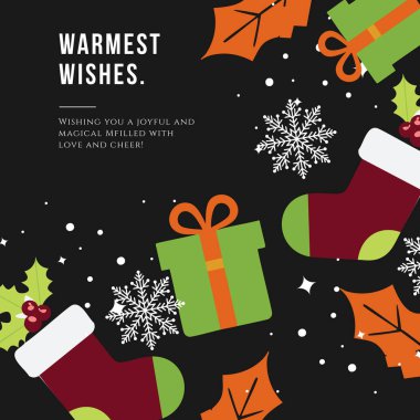 Noel Mesajlı Renkli Soyut Tasarım. Tasarım ve Yaratıcı Projelerde Mutluluk, Pozitiflik ve Kutlama İçin Mükemmel