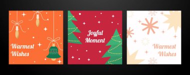 Şenlikli Noel Kartı Süslerle Tasarlandı