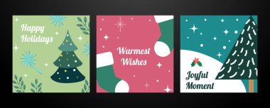 Şenlikli Noel Kartı Süslerle Tasarlandı