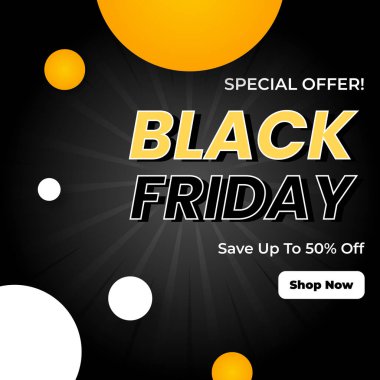 Özel Teklif Kara Cuma İndirim Tasarımı. Perakendeciler ve Pazarlamacılar için Mevsimsel İndirimleri Desteklemek için Mükemmel