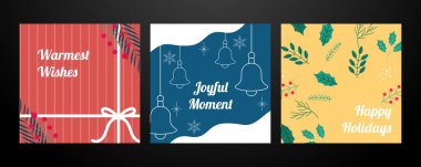 Neşeli Elementlerle Renkli Noel Kartı Tasarımı