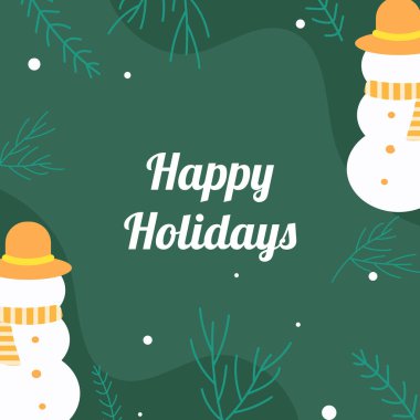 Neşeli Noel Mesajlı Bayram Kartı