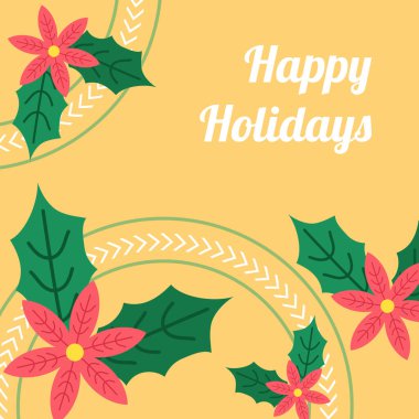 Modern Noel Tasarımlı Noel tebrik kartı