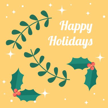 Modern Noel Tasarımlı Noel tebrik kartı