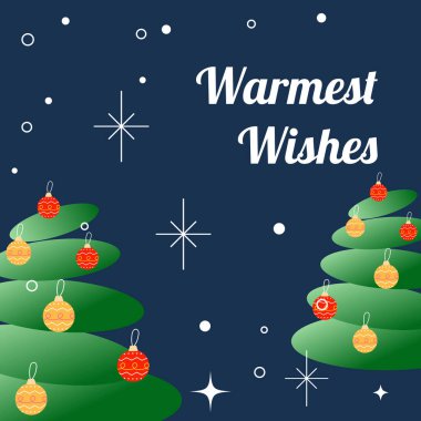 Modern Noel Tasarımlı Noel tebrik kartı