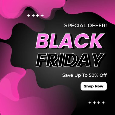 Cesur Kara Cuma Parlak Renkli Satış Duyurusu