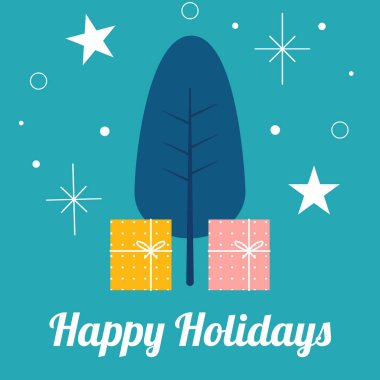 Renkli Chrismast elementiyle Neşeli Kutlama Grafiği. Kutlama ve Kutlama Temaları, Olumlu ve Mutluluk Taşıma İçin İdeal