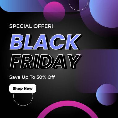 Özel Teklif Kara Cuma İndirim Tasarımı. Perakendeciler ve Pazarlamacılar için Mevsimsel İndirimleri Desteklemek için Mükemmel