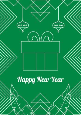 Chritsmas Satır Stili Selamlama Kartı Modern Chritsmas Satır Tasarımı