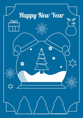 Renkli Chritsmas Hattı Şenlikli Tipografi Sanatı ile Ağaç Tasarımı. Kutlama kartları, bayram dekorasyonu ve mevsimlik tasarımlar için mükemmel..