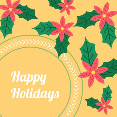 Şölen dekorlu, büyüleyici bir Noel kartı. Tatil Neşe ve Kutlamanın Özünü Yakalıyorum