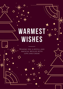 Şenlikli Chritsmas Hattı Biçimli Çelenk İllüstrasyon Tatil Sezonu