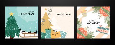 Noel Simgeleriyle Kutlama Kartları