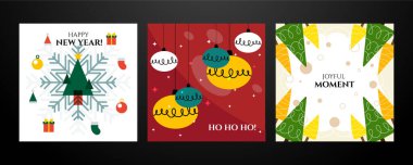 Neşeli Elementlerle Renkli Noel Kartı Tasarımı