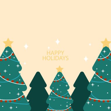 Renkli Noel Ağacı Tasarımı ve Festivalsel Tipografi Sanatı. Kutlama kartları, bayram dekorasyonu ve mevsimlik tasarımlar için mükemmel..