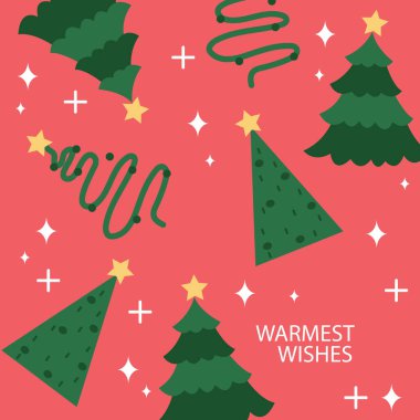 Şölen dekorlu, büyüleyici bir Noel kartı. Tatil Neşe ve Kutlamanın Özünü Yakalıyorum