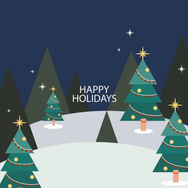 Noel Çelengi İllüstrasyon Tatil Sezonu