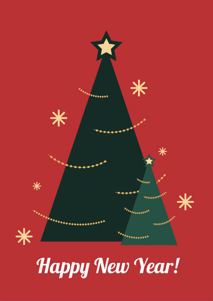 Праздничная рождественская открытка с рождественским орденом