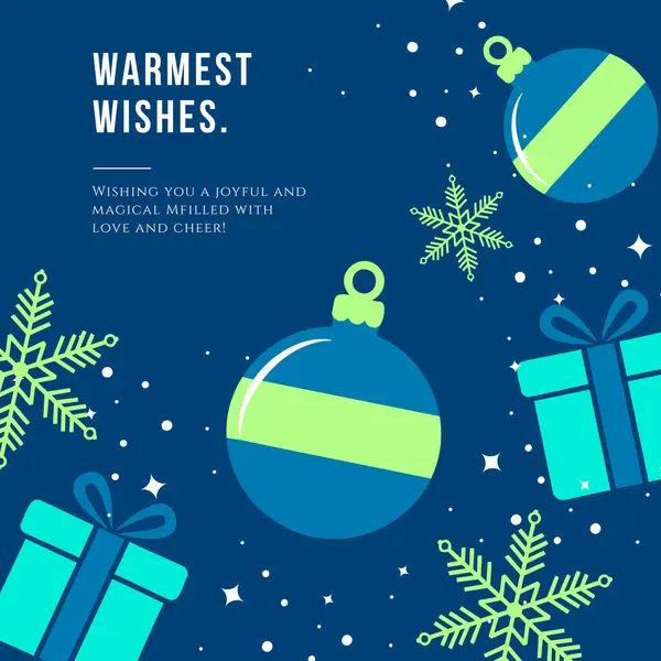 Modern Noel Tasarımlı Noel tebrik kartı