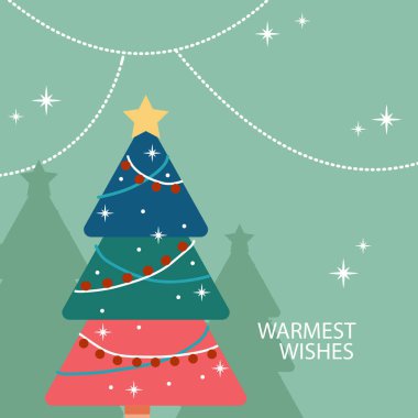 Şölen dekorlu, büyüleyici bir Noel kartı. Tatil Neşe ve Kutlamanın Özünü Yakalıyorum