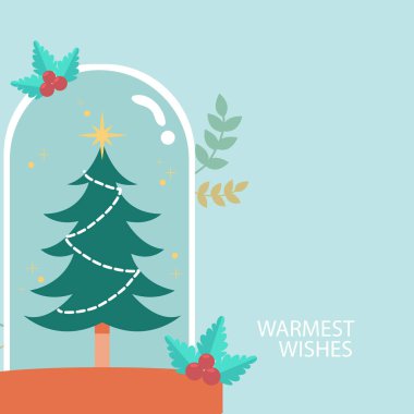 Renkli Noel Ağacı Tasarımı ve Festivalsel Tipografi Sanatı. Kutlama kartları, bayram dekorasyonu ve mevsimlik tasarımlar için mükemmel..