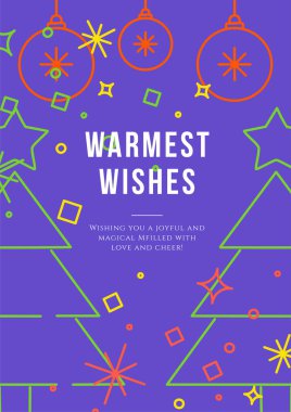 Chritsmas Satır Stili Selamlama Kartı Modern Chritsmas Satır Tasarımı