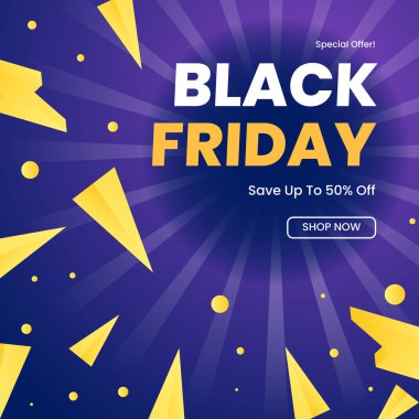 Cesur Kara Cuma Parlak Renkli Satış Duyurusu