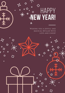 Dekoratif Noel Çizgisi Biçimli Resimleri Tatil Sezonunun Neşesini Yakalıyor ve Kutluyor. Kutlama kartları ve dekorasyonları için ideal