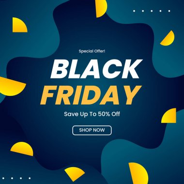 Modern Kara Cuma Satış Etkinliği Moda Tasarımı