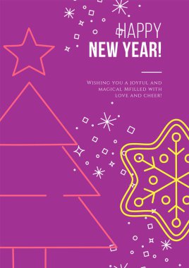 Renkli Chrismast elementiyle Neşeli Kutlama Grafiği. Kutlama ve Kutlama Temaları, Olumlu ve Mutluluk Taşıma İçin İdeal