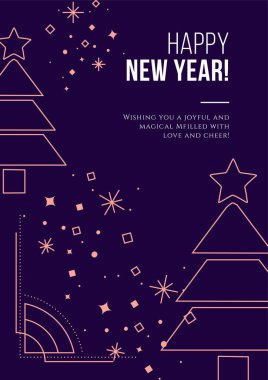 Chritsmas Satır Stili Selamlama Kartı Modern Chritsmas Satır Tasarımı