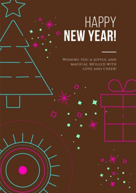 Chritsmas Hattı Tarz Kartı ile Noel Elementi Umutsuzluğu ve Tatil Dilekleri