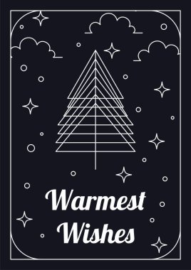 Neşeli Chritsmas Hattı Tarzı Mesajlı Bayram Kartı