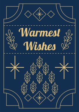 Chritsmas Satır Stili Selamlama Kartı Modern Chritsmas Satır Tasarımı